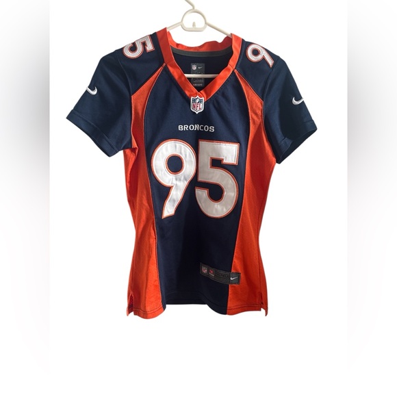 NFL Tops - NFL Broncos Wolfe On Field Jersey with Orange and Navy sz: Small